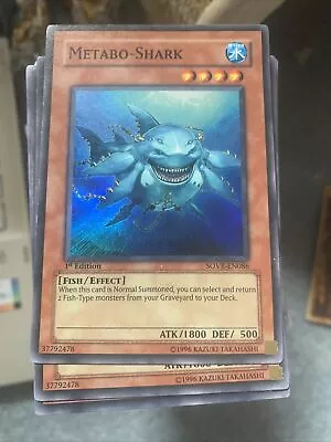 Yugioh Metabo-Shark 1st Edition Super Rare SOVR-EN086 • $15