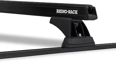 Rhino HD RCH Trackmount Black 2 Bar Roof Rack For NISSAN Navara D22 4dr Ute Dual • $625.80