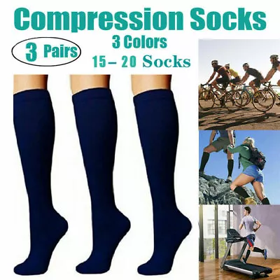 Unisex Miracle Socks In Flight Travel Support Compression DVT Sox Anti Swelling • $14.85