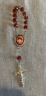 Sagrado Corazon De Jesus One Decade Auto Rosary  Rosario Para Auto • $8.99