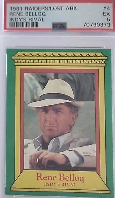 Indiana Jones - Raiders Of The Lost Ark (Card #4) EX PSA 5 *Topps 1981 *Rare  • $19.95