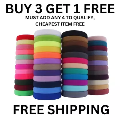 Thick Strong Hair Ties Women Girls School Endless Hair Elastic Bobbles Bands 4CM • £4.49