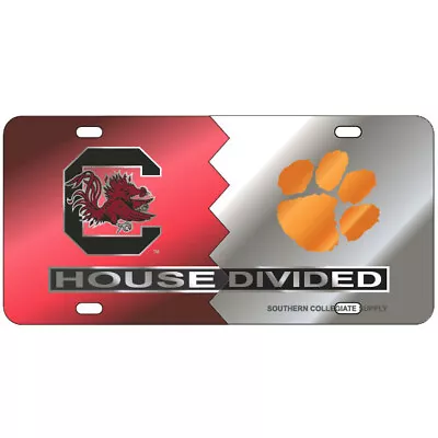 USC Gamecocks / CLEMSON Tigers HOUSE DIVIDED License Plate / Tag • $29.95