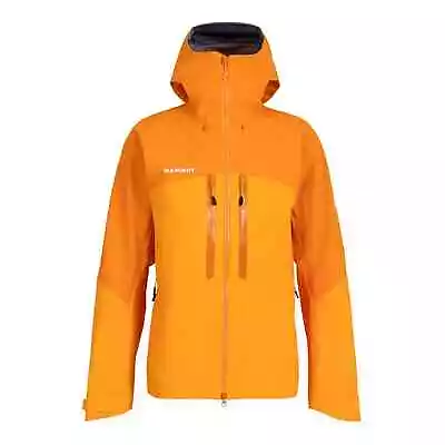 Mammut Meron HS Full Featured Hooded Rain Jacket Orange Large L NWT NEW • $185