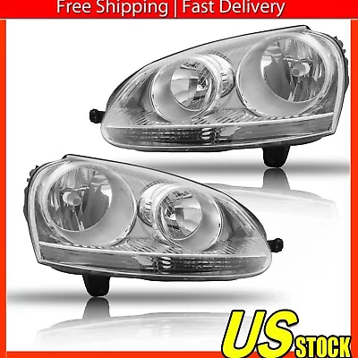 Fit 2006 2007 2008 2009 Volkswagen Jetta GTi Halogen Headlights Replacement • $119.99