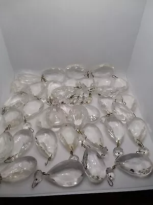Vintage Crystal Clear Drops Lamp Chandelier 35 Total. • $30