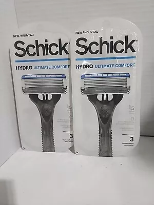 Lot Of 2 Schick Hydro Ultimate Comfort Mens Disposable Razors (3 Razors/Pack) • $18.99