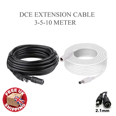 £3.49 • Buy 12V DC POWER EXTENSION CABLE 5.5 X 2.1mm For CCTV CAMERA / LED / DVR / PSU LEAD