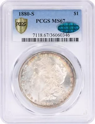 1880-S Morgan Silver Dollar MS67 PCGS (CAC) • $1404