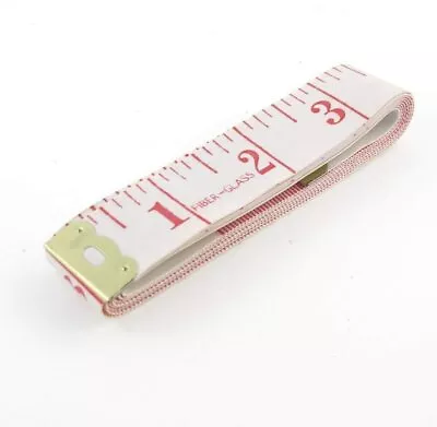 1.5m Cloth Measuring Tape Sewing Tailor Seamstress Soft Body Ruler Measure White • £1.59