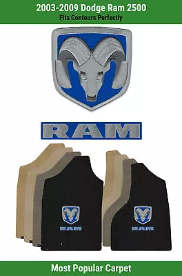 Lloyd Ultimat Front Mats For '03-09 Ram 2500 W/Ram Head W/Silver On Blue Ram • $182.99