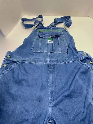 LIBERTY Blue Jean Overalls Men’s 44 X 30 100% Cotton Denim Carpenter WORK Bibs • $24.99