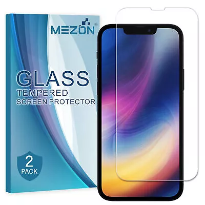 [2 Pack] IPhone 13 Pro Max (6.7 ) Premium 2.5D Tempered Glass Protector By MEZON • $14.99