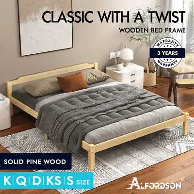 $109.95 • Buy ALFORDSON Bed Frame Queen Double King Single Size Wooden Mattress Base Beatrix