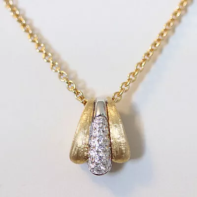 MARCO BICEGO NEW Lucia 18K Yellow Gold  & Diamond Pendant Necklace • $2100