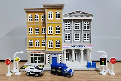 Micro Machines City Scenes Hospital Post Office Cars & MORE 1990 -Lights Up!  • $25