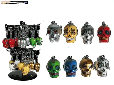 £2.99 • Buy Skull Key Chain - 3D Key Ring Day Of The Dead  Car Keys Novelty Gift