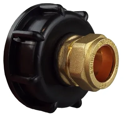 S60x6 2  Ibc Water Storage Tank Tap Adapter To Copper Pipecompression Fitting • £14.99