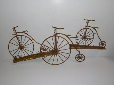 $199.99 • Buy Vintage Jere Style Mid Century Brutalist Bicycle Sculpture Metal Wall Art