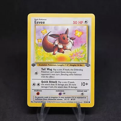 Eevee 1st Edition 51/64 Jungle WOTC Pokemon TCG Card • $20