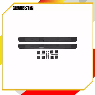 Westin 22-6025 Premier 6 In. Oval Nerf Step Bars Cab Length Black Mild Steel • $467.98