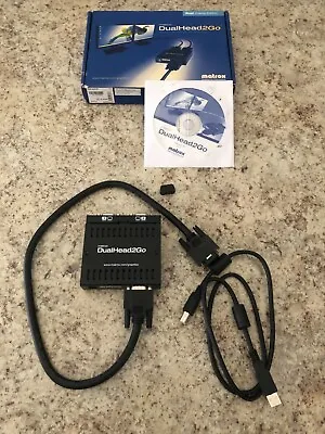 MINT Matrox DualHead2Go Analog D2G-A2A-IF Fast Free Shipping With Software Cable • $49.99