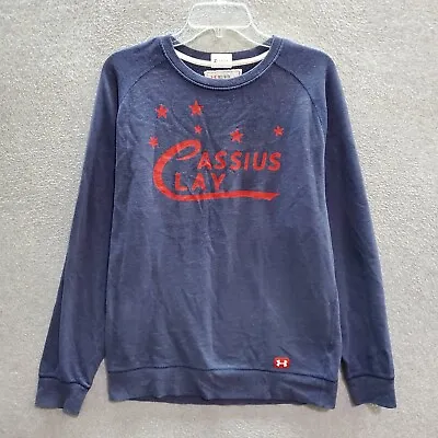 Under Amour Men Sweatshirt Medium Blue Cassius Clay Muhammad Ali Boxing Logo • $31.17