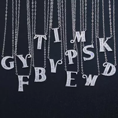 Sweater Chain Korean Style Jewelry Alphabet Pendant Necklace Initial Letters • $5.25
