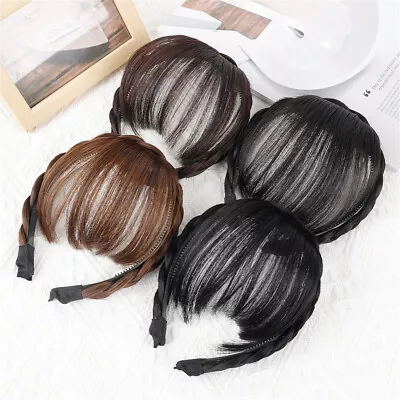 Braid Headband Instant Secret Hair Bangs With Headband Braid Hair Neat Fringe • $7.39