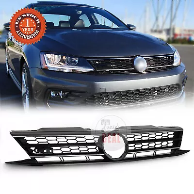 Fits 2015 2016 2017 2018 VW Volkswagen Jetta Front Bumper Chrome Grill Grille • $49.90