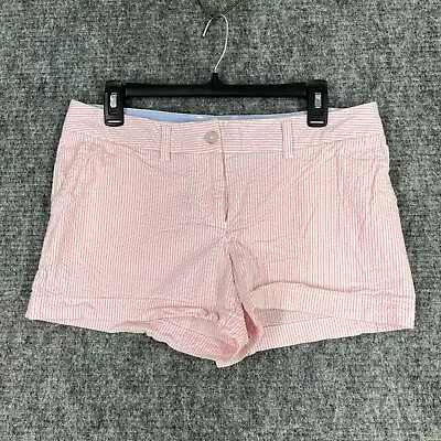 Southern Tide Shorts Womens 8 Pink Seersucker Skipjack Clubhouse Preppy Sailing • £22.05