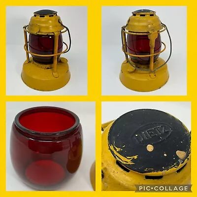 Vintage DIETZ Night Watch Railroad Work Lamp Lantern Red Glass Globe Good Shape • $99.90