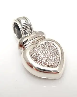 David Yurman 750 18k White Gold Diamond Heart Enhancer • $495