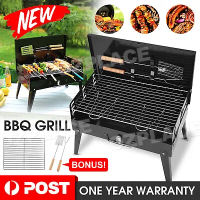 $28.95 • Buy Foldable Charcoal BBQ Grill Portable Outdoor Barbecue Camping Hibachi Picnic