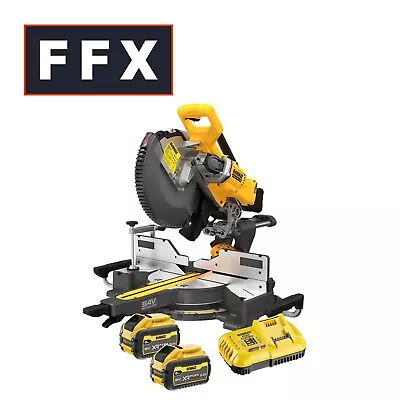 DeWalt DCS781X2 54V 2x 9Ah 305mm Flexvolt Cordless Sliding Mitre Saw Kit + Blade • £1186.50