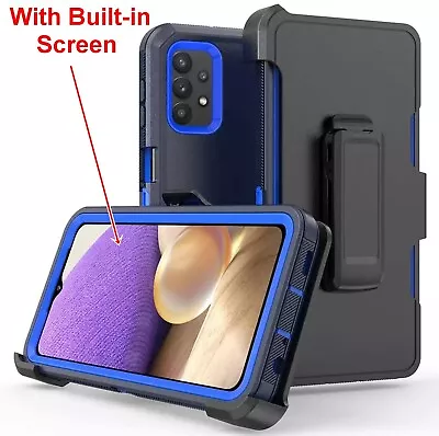 Tough Rugged Heavy Duty Shock Case + Belt Clip Stand Built-In Screen For Samsung • £9.97