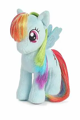 2014 Aurora My Little Pony 6  Plush Figure Rainbow Dash Mylar Hair Discontinued • $8.99