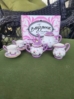 Miniature Tea For Two The Bon Bonerie Cincinnati Ohio Doll China Tea Set  9 PC • $19.99