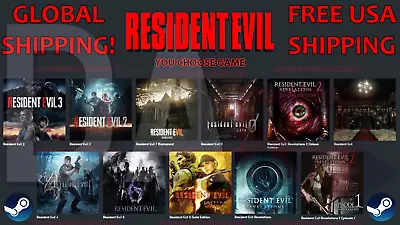 Resident Evil GAMES PC Steam KEY You Choose Game (DIRECT DM) Global Use! • $2