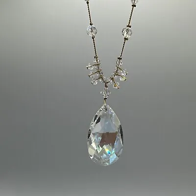 Dabby Reid Crystal Teardrop Prism Pendant Choker Necklace • $17