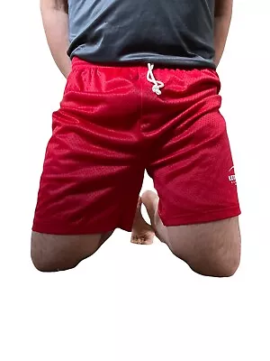Mens Badger Baseball Shorts Size Large  Red Scally Chav • £15