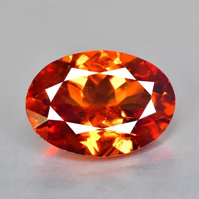 2.89ct Oval Earth Mine Gemstone Unheated Mandarin Orange Spessartite Garnet • $101.99