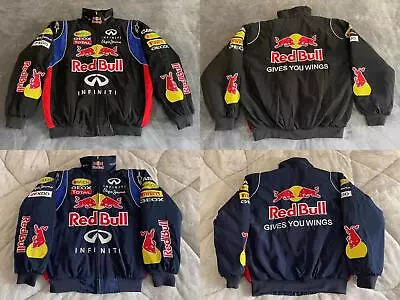Adults F1 Team Racing Red Bull Jacket Embroidery Cotton Padded • £45