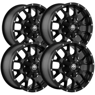 (Set Of 4) Mayhem 8015 Warrior 17x9 8x180 +18mm Matte Black Wheels Rims 17  Inch • $899.96