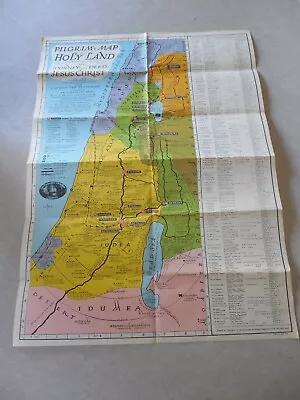 Pilgrim's Map Of The Holy Land For Biblical Research Journeys And Deeds Of Jesus • $19.99