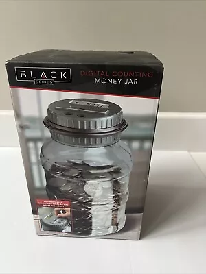 Digital Counting Money Jar  Black Series  Automatic Counting Bank  New • $5