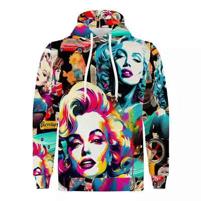 Marilyn Monroe Neon Pop Art Hoodie Iconic Marilyn Monroe Apparel Marilyn FanArt • $44
