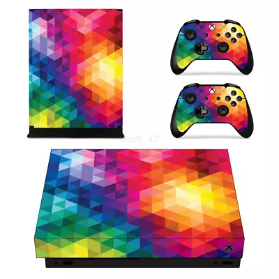 HOT - For Xbox One X Console Vinyl Decals Skins Geometric Figure Stickers AUS • $20.58