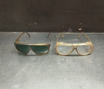 2 Vintage Wilson Spectra Safety Glasses Dark Clear Lenses Used Flaws On The Lens • $83.66