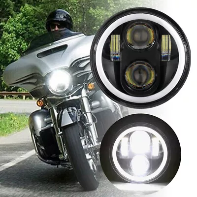 5.75  LED Headlight Yellow DRL DOT For Suzuki Boulevard C109R C90 M109R M50 M95 • $34.49